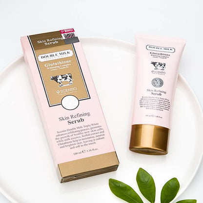 [SG INSTOCK] SCENTIO DOUBLE MILK TRIPLE WHITE SKIN REFINING SCRUB 100 ML