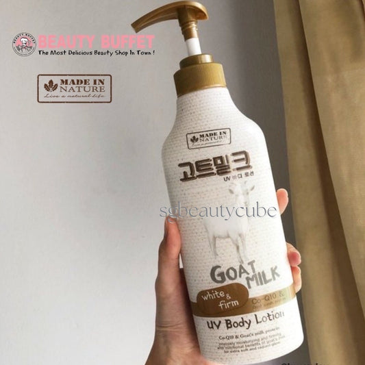 [SG INSTOCK]Made in Nature White & Firm Goat Milk UV Body Lotion,Co-Q10 Cream Bath 450ML