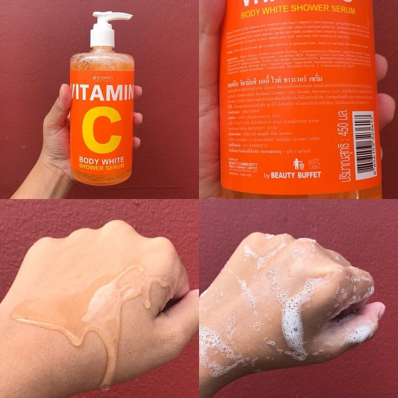 [SG INSTOCK] Beauty Buffet Vitamin C After Bath Body Essence & Body White Shower Serum 450ml