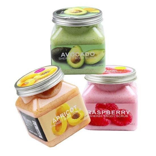 [SG INSTOCK]  Scentio Avocado,Raspberry,Apricot Sherbet Body Scrub 350ml