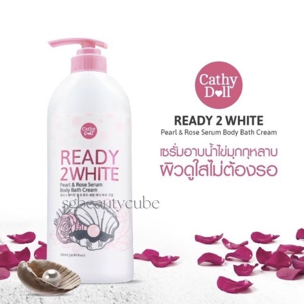 Cathy Doll Ready 2 White Pearl And Rose Serum Body Bath Cream 500ml