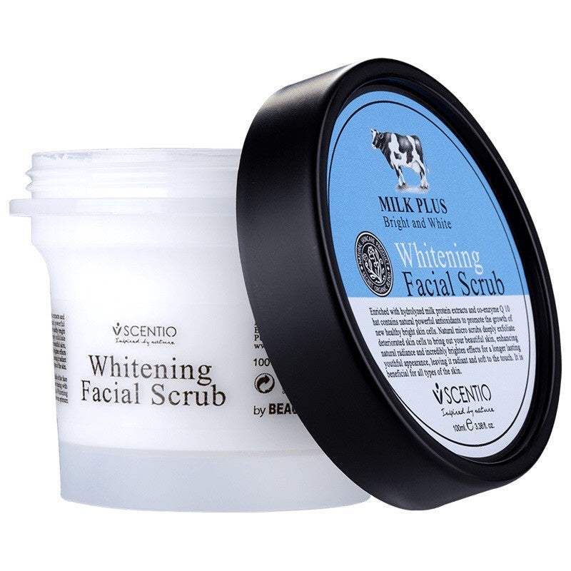 [SG INSTOCK] SCENTIO BEAUTY BUFFET MILK PLUS WHITENING Q10 FACIAL SCRUB 100G