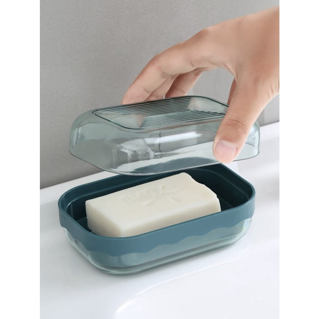 [SG INSTOCK]Clear top  Soap Dish soap box soap holder Version II