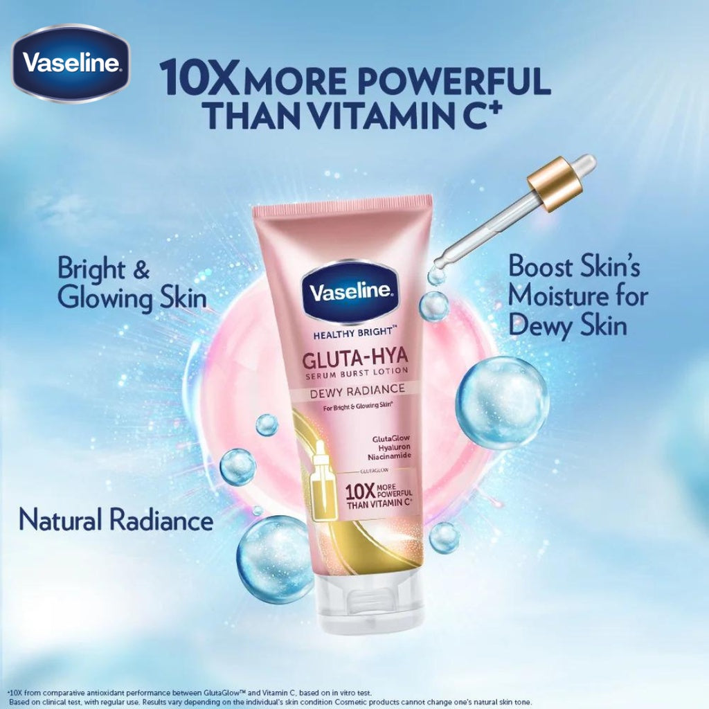 [SG INSTOCK] Vaseline Gluta HYA Serum Burst Lotion Dewy Radiance, Flawless Glow, Overnight Radiance, Luminous, Pro Age