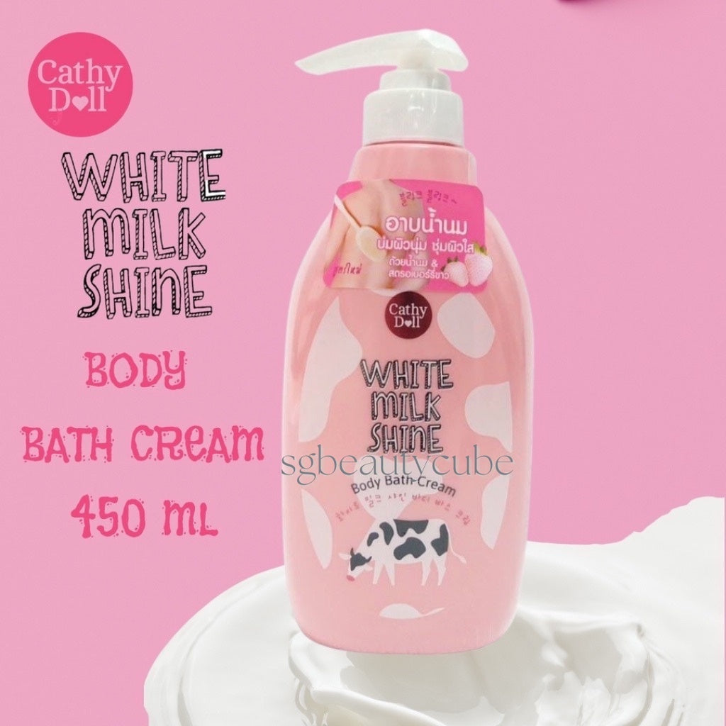 Cathy Doll White Milk Shine Body Bath Cream 450ml