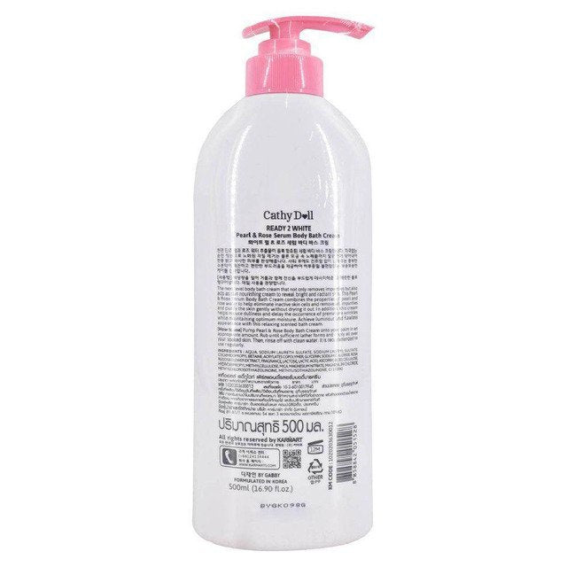 Cathy Doll Ready 2 White Pearl And Rose Serum Body Bath Cream 500ml