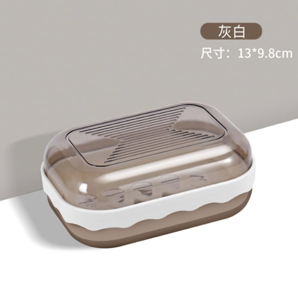 [SG INSTOCK]Clear top  Soap Dish soap box soap holder Version II