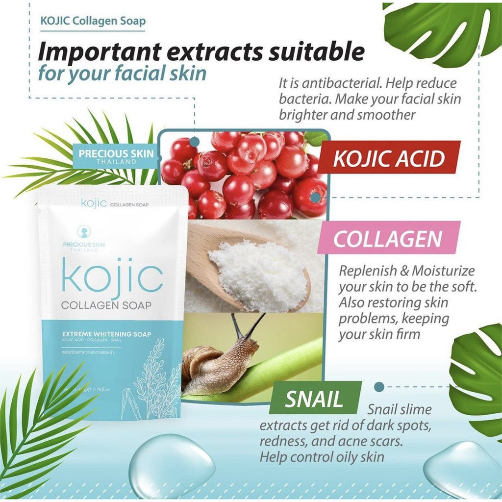 [SG INSTOCK] PRECIOUS SKIN THAILAND KOJIC COLLAGEN SOAP