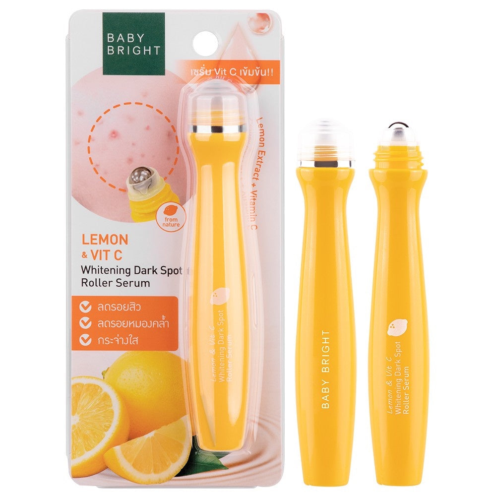 [SG SELLER] BABY BRIGHT LEMON & VITC WHITENING DARK SPOT FACE ROLLER SERUM 15ML