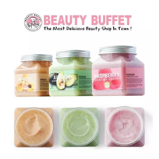 [SG INSTOCK]  Scentio Avocado,Raspberry,Apricot Sherbet Body Scrub 350ml