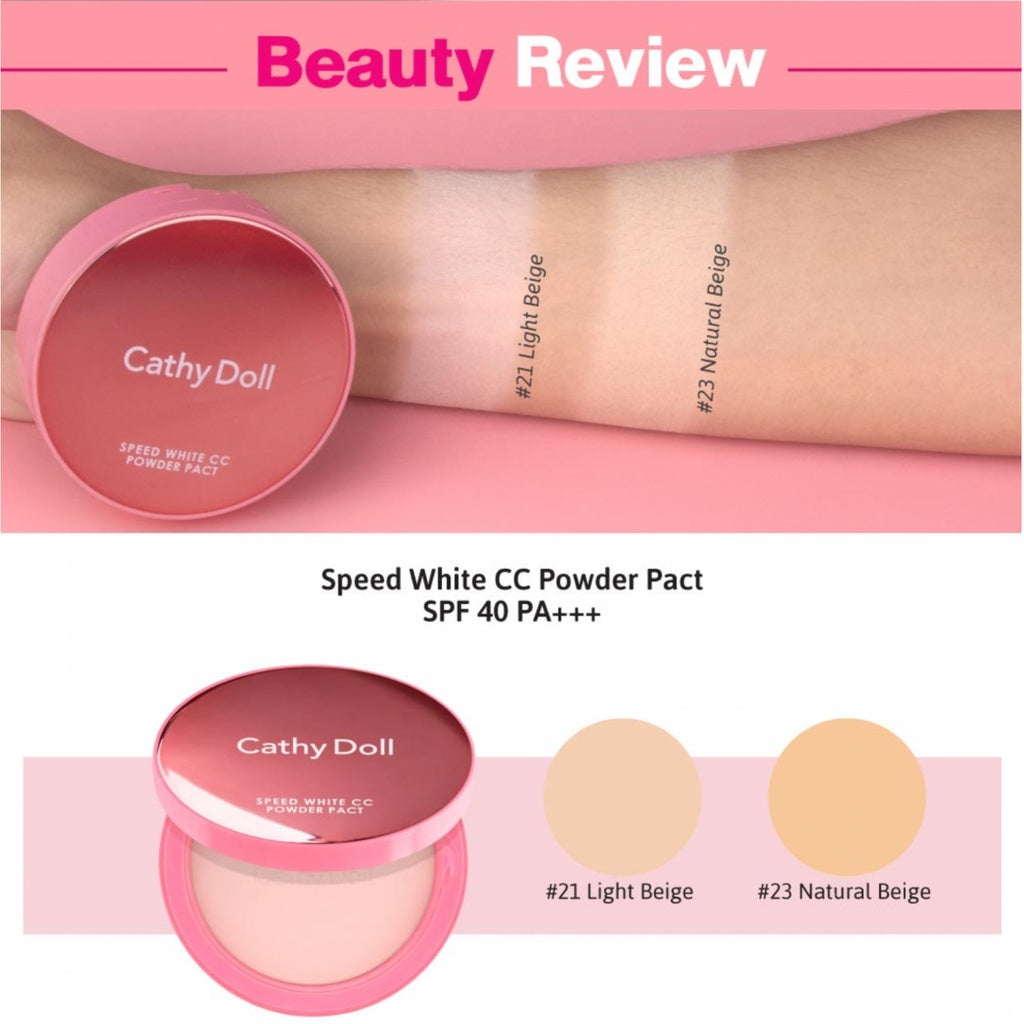 [SG INSTOCK] Cathy Doll  Speed White CC Powder Pact SPF40 PA+++ 12G