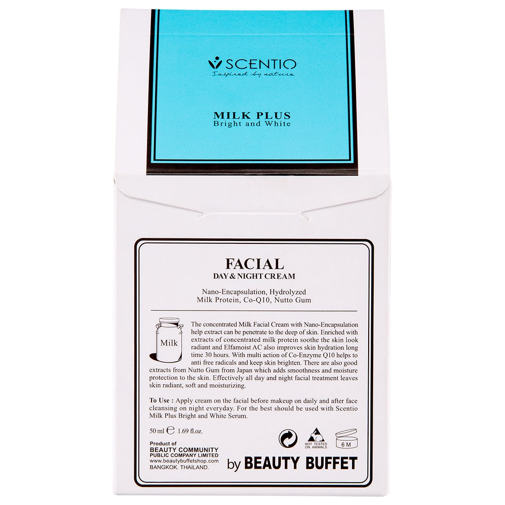 [SG INSTOCK] SCENTIO BEAUTY BUFFET MILK PLUS FACIAL DAY & NIGHT CREAM 50ML