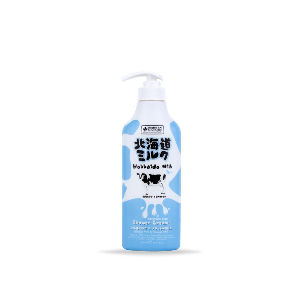[SG INSTOCK] MADE IN NATURE HOKKAIDO MILK MOISTURE RICH SHOWER CREAM 450 ML