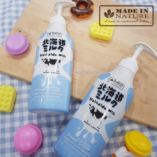 [SG INSTOCK] MADE IN NATURE HOKKAIDO MILK MOISTURE RICH SHOWER CREAM 450 ML