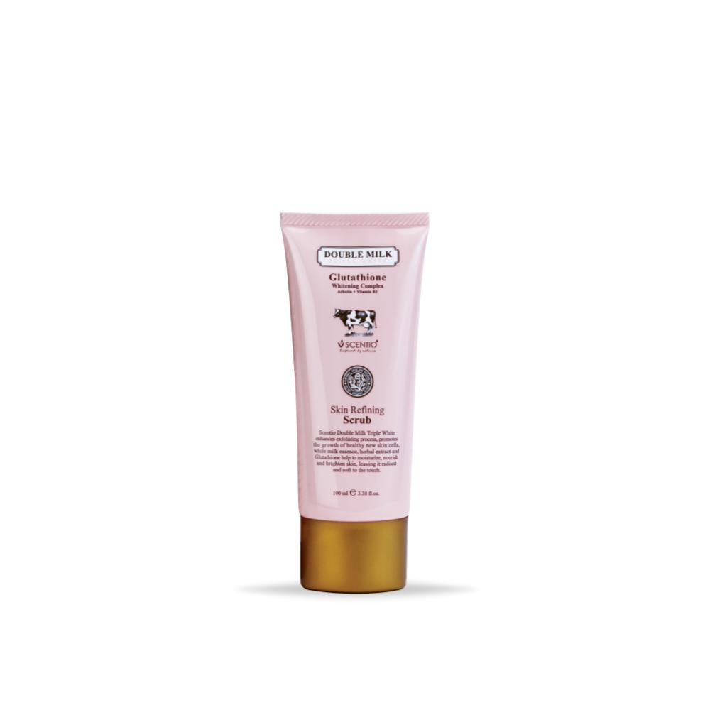 [SG INSTOCK] SCENTIO DOUBLE MILK TRIPLE WHITE SKIN REFINING SCRUB 100 ML