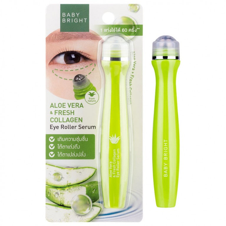 [SG SELLER] BABY BRIGHT Tomato & Gluta Bright ,5Hya & Peptide Firming ,Aloe Vera & Fresh Collagen Eye Roller Serum 15ML