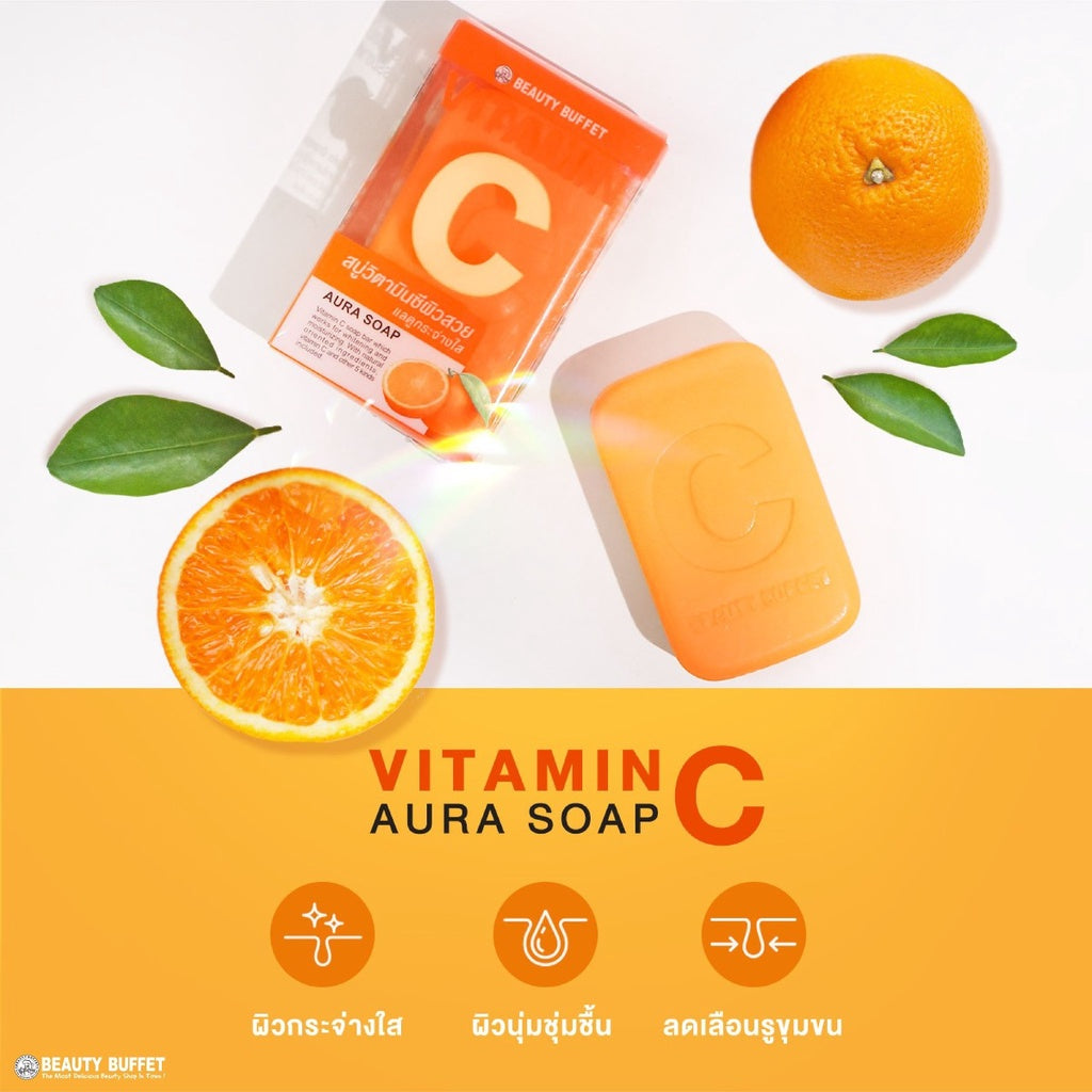 [SG INSTOCK] BEAUTY BUFFET VITAMIN C AURA ,MULTIVITAMIN SOAP 100 G