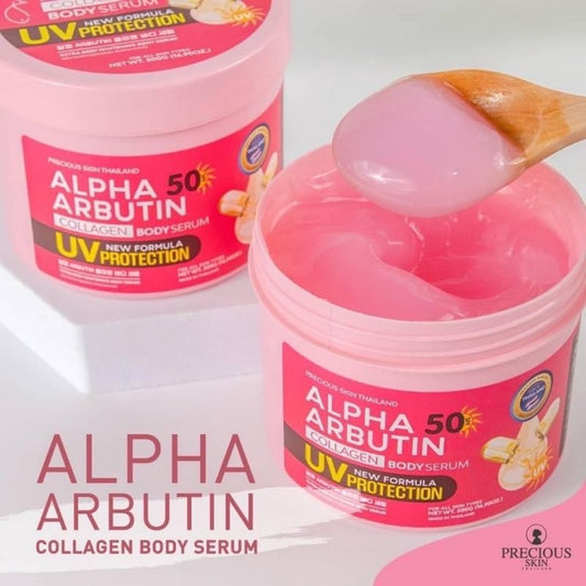[SG INSTOCK] PRECIOUS SKIN THAILAND ALPHA ARBUTIN SPF50 UV PROTECTION COLLAGEN BODY SERUM 500G
