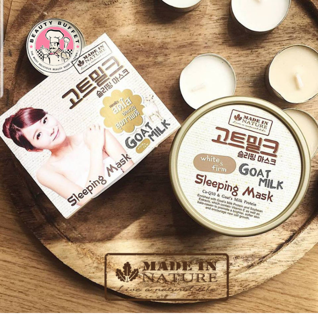 [SG INSTOCK] MADE IN NATURE GOAT MILK WHITE&FIRM SLEEPING MASK 100 G