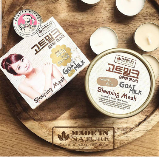 [SG INSTOCK] MADE IN NATURE GOAT MILK WHITE&FIRM SLEEPING MASK 100 G