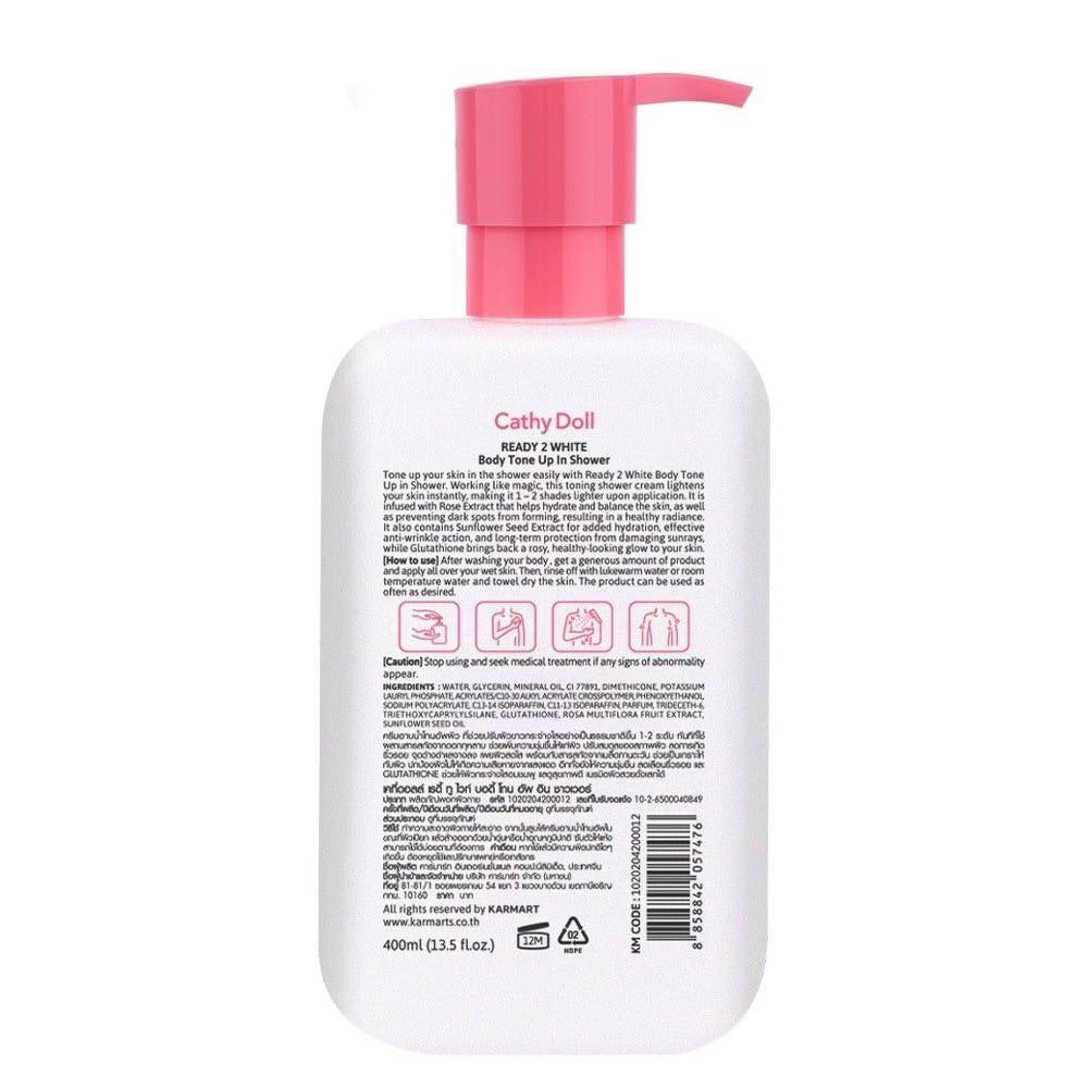 [SG INSTOCK] CATHY DOLL READY 2 WHITE BODY TONE UP IN SHOWER 400ML
