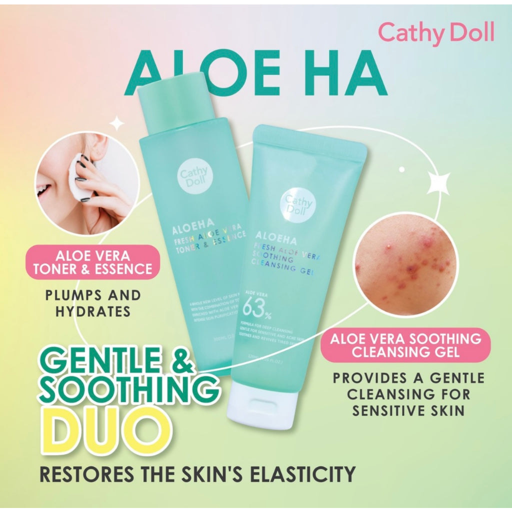 Cathy Doll Aloe Ha Fresh Aloe Vera Toner And Essence 300 ml