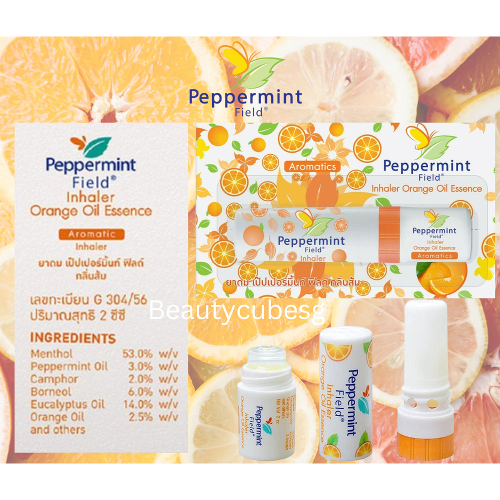 [SG INSTOCK] Peppermint Field Black / Orange Oil Essence  inhaler 2 in 1