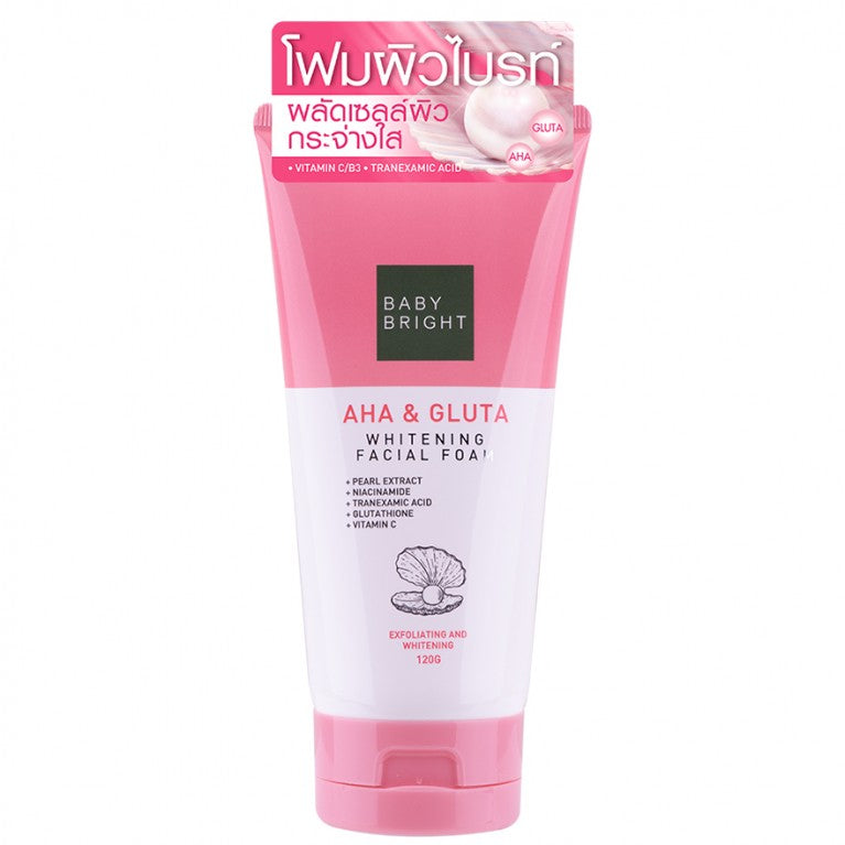 [SG INSTOCK] BABY BRIGHT AHA & GLUTA WHITENING FACIAL FOAM 120G
