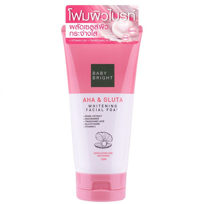 [SG INSTOCK] BABY BRIGHT AHA & GLUTA WHITENING FACIAL FOAM 120G