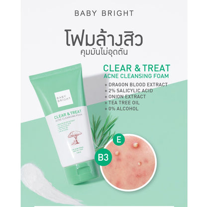 [SG INSTOCK] BABY BRIGHT ANTI-ACNE DRAGON BLOOD CLEANSING FOAM 120G