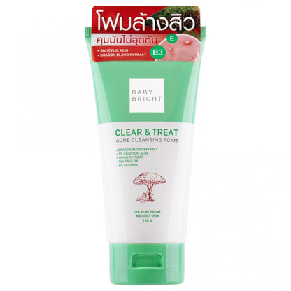 [SG INSTOCK] BABY BRIGHT ANTI-ACNE DRAGON BLOOD CLEANSING FOAM 120G
