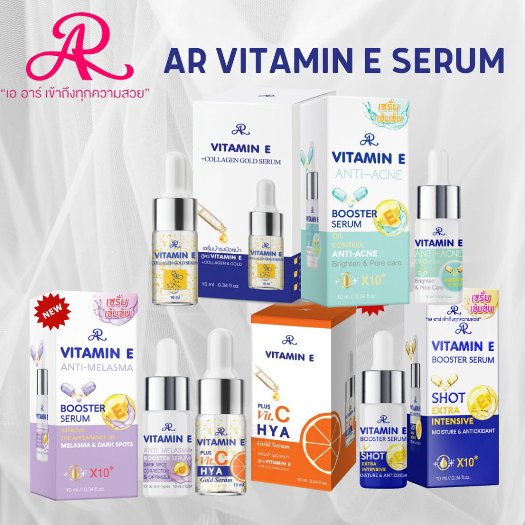 [SG INSTOCK] AR Vitamin E Collagen Gold, Vit C HYA, Anti-Melasma, Anti-Acne, Shot Extra Intensive Serum 10ML
