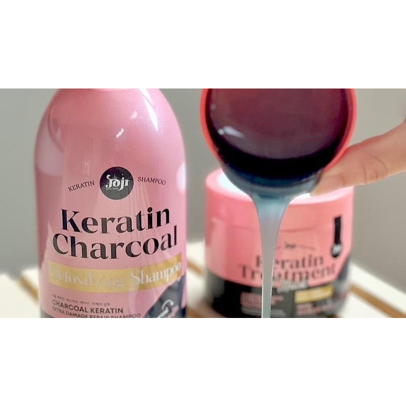 [SG INSTOCK]JOJI Secret Young *Set Charcoal Keratin Detoxifying Shampoo 620ml+Charcoal Keratin Hair Treatment Mask 300ml