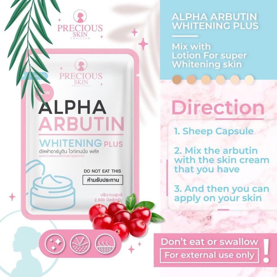 [SG INSTOCK] PRECIOUS SKIN THAILAND ALPHA ARBUTIN WHITENING 3 PLUS POWDER CAPSULES