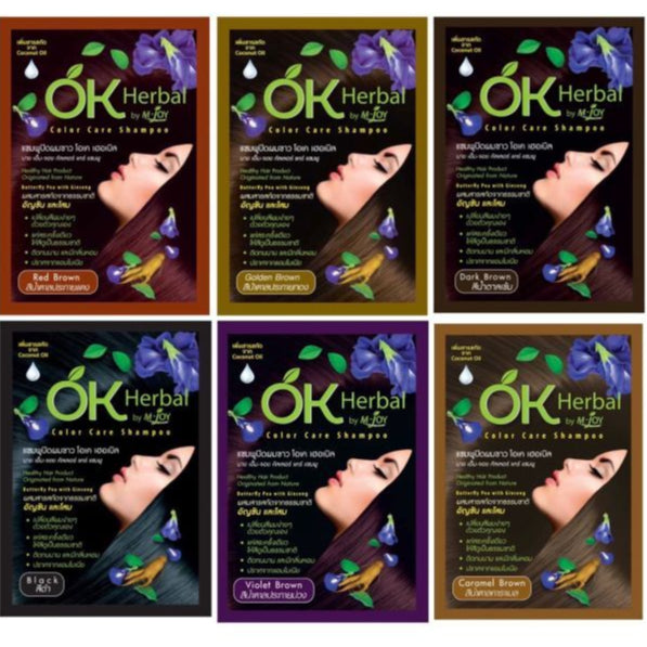 [SG INSTOCK] OK Herbal Color Care Shampoo 6 Shades 30ml.