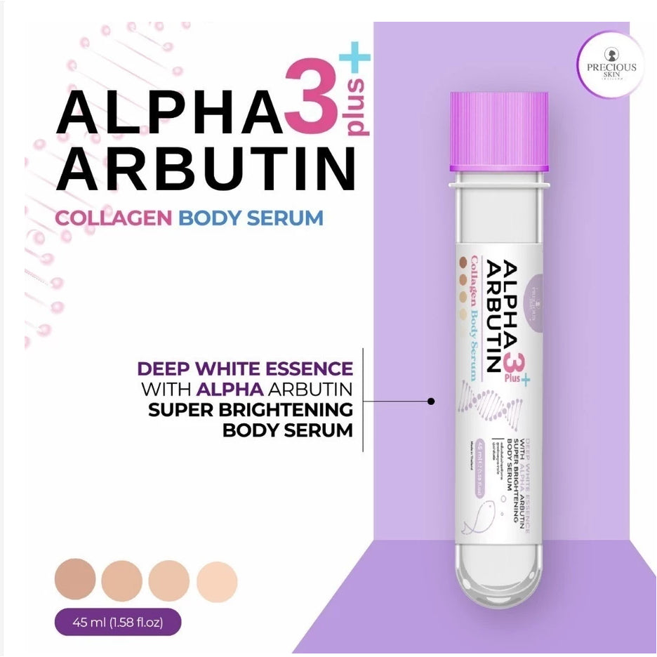 [SG INSTOCK] PRECIOUS SKIN THAILAND ALPHA ARBUTIN 3 PLUS COLLAGEN BODY SERUM, DEEP WHITE ESSENCE 45ML