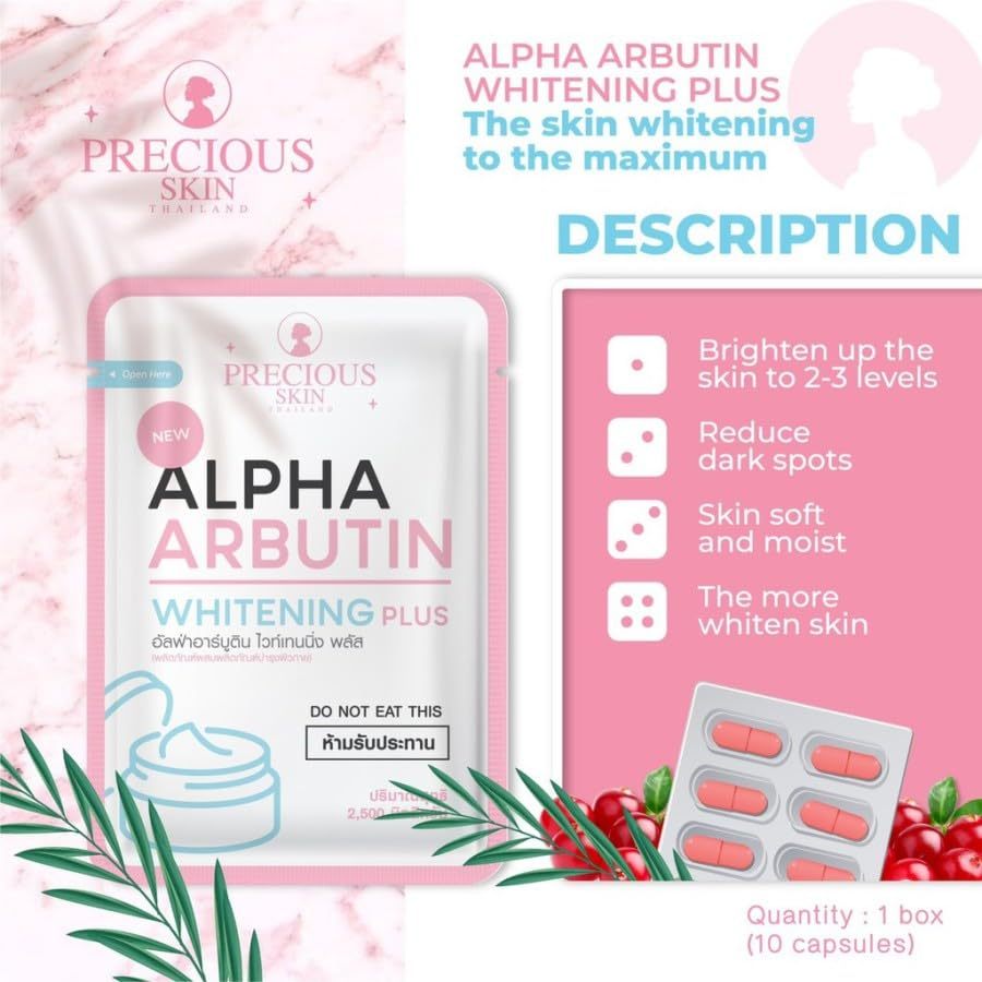 [SG INSTOCK] PRECIOUS SKIN THAILAND ALPHA ARBUTIN WHITENING 3 PLUS POWDER CAPSULES