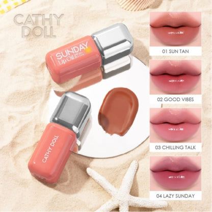 [SG INSTOCK] CATHY DOLL SUNDAY LIP OIL SPF50+ PA++++ 3.5g