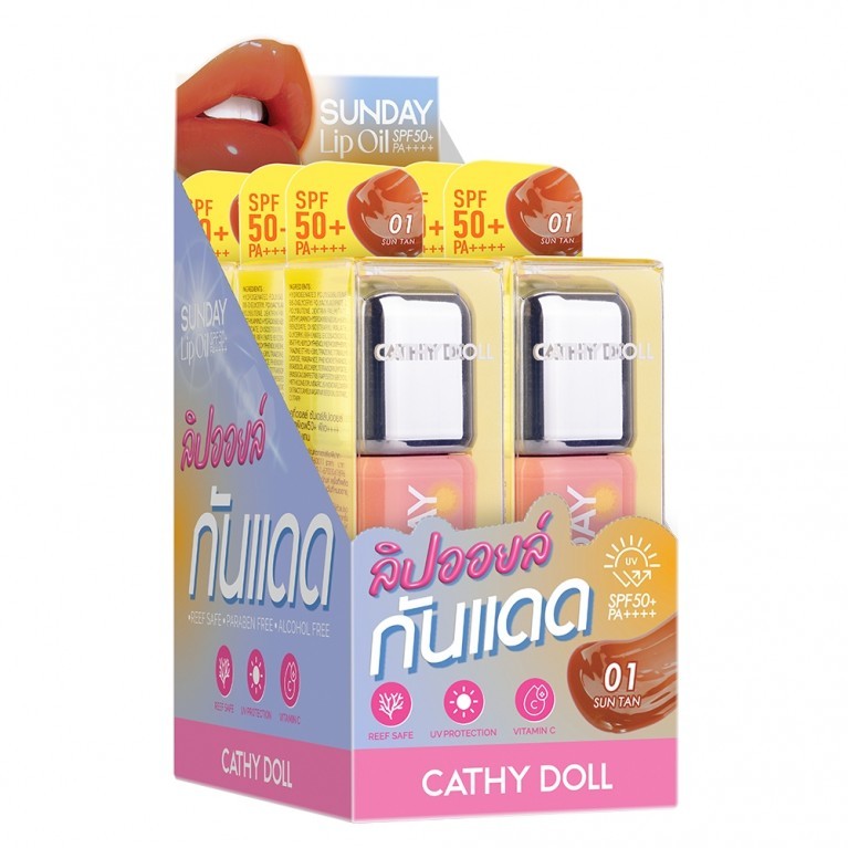 [SG INSTOCK] CATHY DOLL SUNDAY LIP OIL SPF50+ PA++++ 3.5g