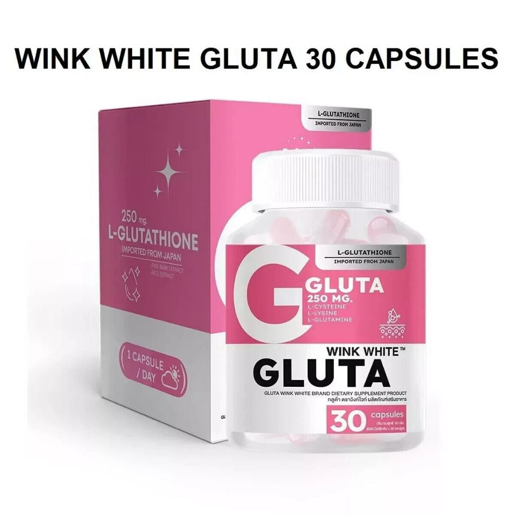 [SG INSTOCK] WINK WHITE GLUTA WHITENING SKIN CARE SUPPLEMENT FOR YOURTHFUL GLOW SKIN (30 CAPS)