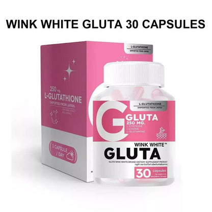 [SG INSTOCK] WINK WHITE GLUTA WHITENING SKIN CARE SUPPLEMENT FOR YOURTHFUL GLOW SKIN (30 CAPS)