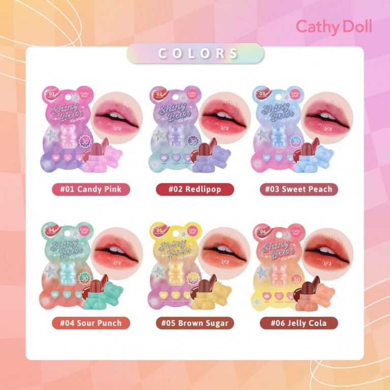 [SG INSTOCK] CATHY DOLL SHINY BEAR LIP MOIST 1.1G