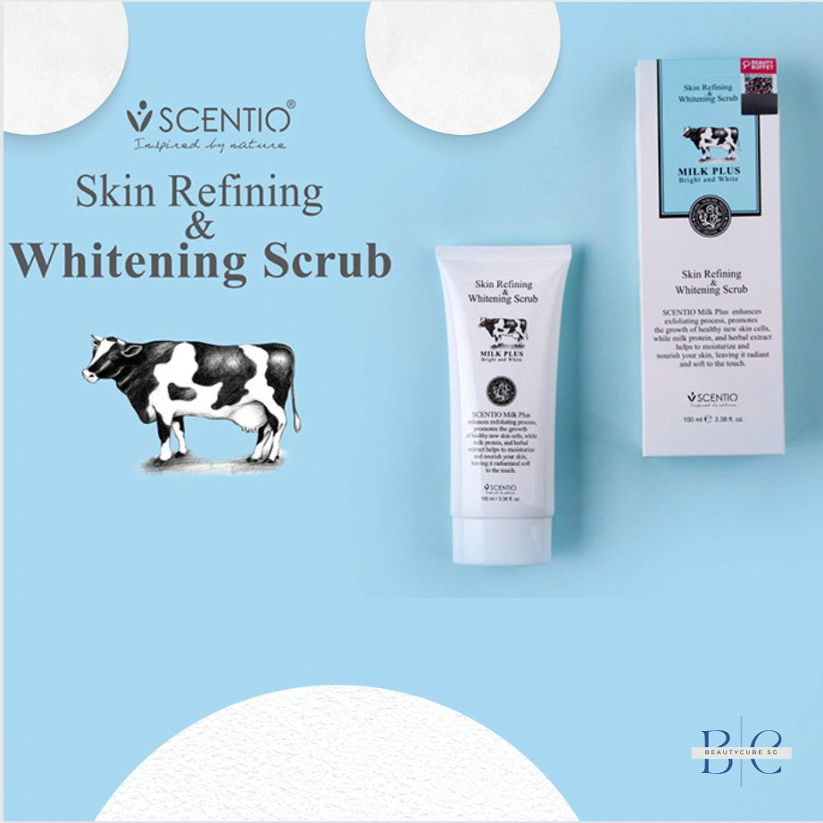 [SG INSTOCK] SCENTIO MILK PLUS SKIN REFINING & WHITENING SCRUB 100 ML