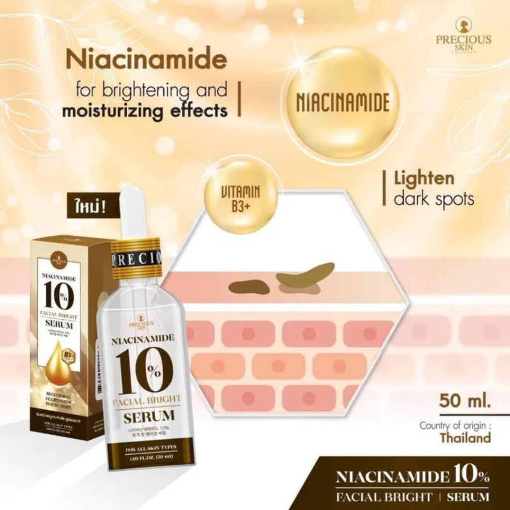 [SG INSTOCK] PRECIOUS SKIN THAILAND NIACINAMIDE 10%  FACIAL BRIGHT SERUM 50ML