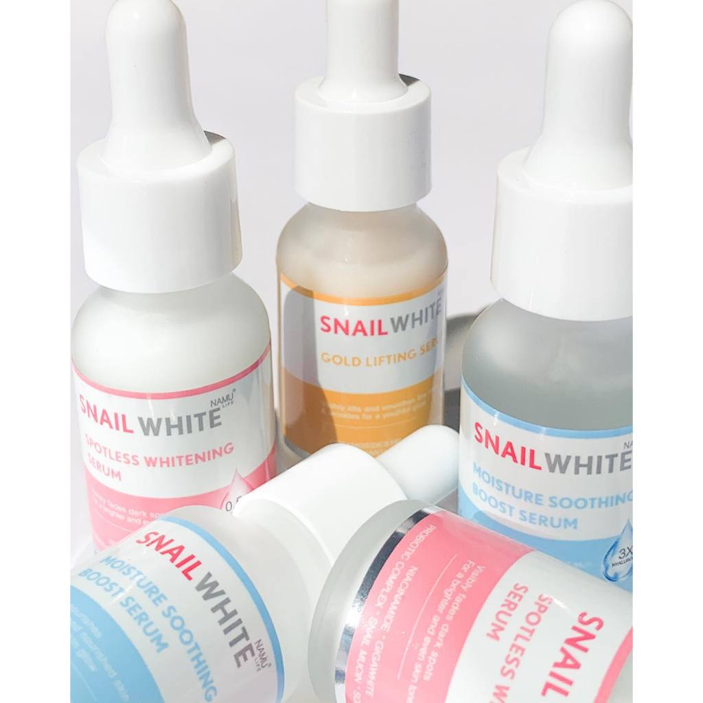 [SG INSTOCK] NAMU LIFE SNAIL WHITE SPOTLESS WHITENING,GOLD LIFTING,MOISTURE SOOTHING SERUM 15ML