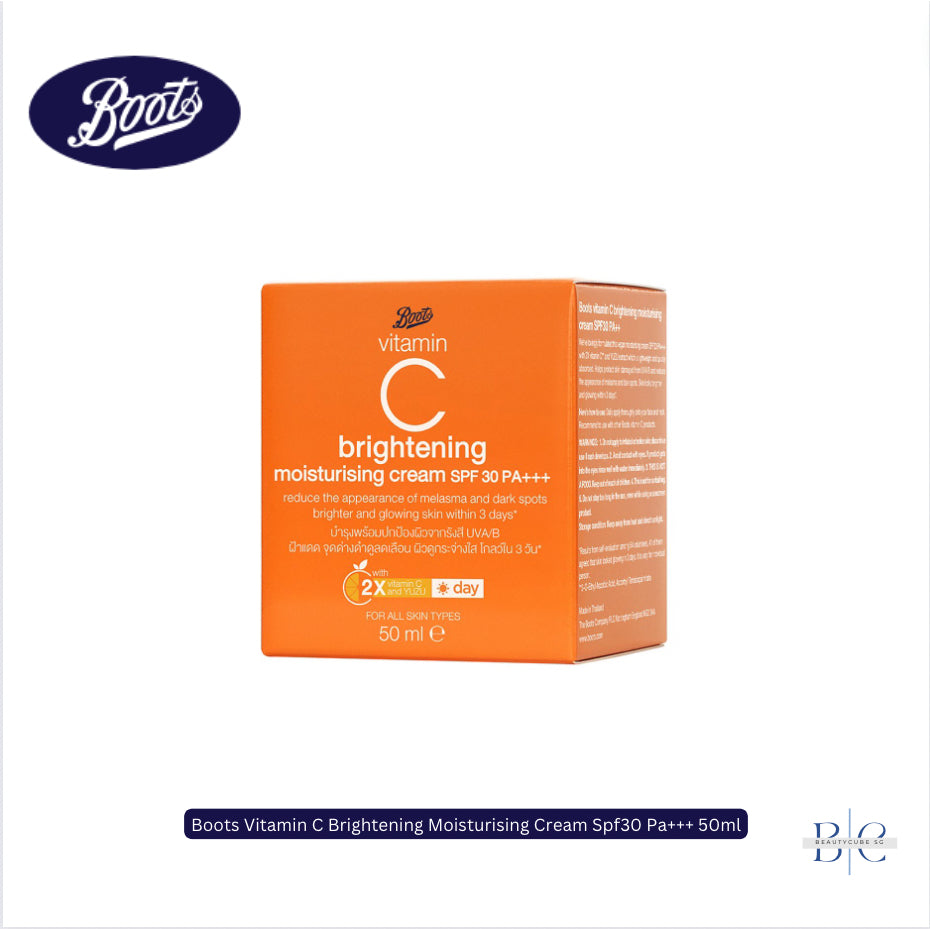 [SG INSTOCK] Boots Vitamin C Brightening Moisturising Cream Spf30 Pa+++ 50ml