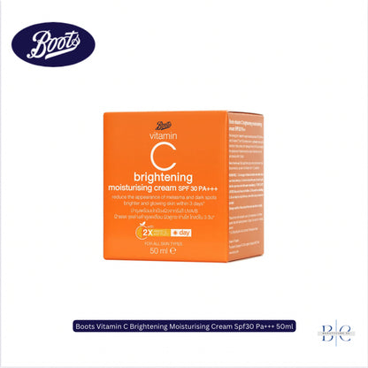 [SG INSTOCK] Boots Vitamin C Brightening Moisturising Cream Spf30 Pa+++ 50ml