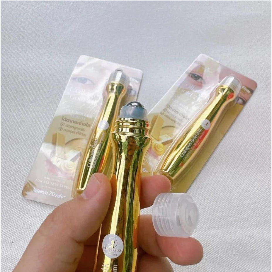[SG INSTOCK] PRECIOUS SKIN THAILAND COLLAGEN GOLD 24K SNAIL HYA EYE ROLLER SERUM 15ML