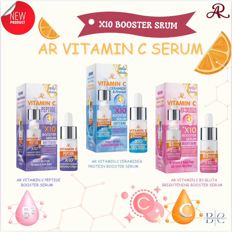 [SG INSTOCK] AR VITAMIN C B3 GLUTA, CERAMIDE & PROTEIN, PEPTIDE SERUM 10ML