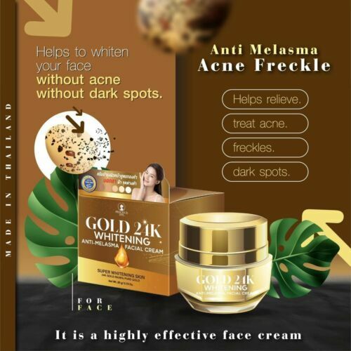 [SG INSTOCK] PRECIOUS SKIN THAILAND GOLD 24K WHITENING ANTI-MELASMA FACIAL CREAM 15G